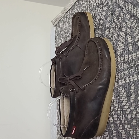Clarks Shacre brown leather boots - Picture 3 of 11